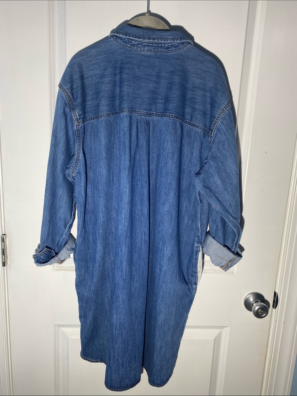 Universal Thread Blue Denim Shirt Dress - Picture 3 of 7